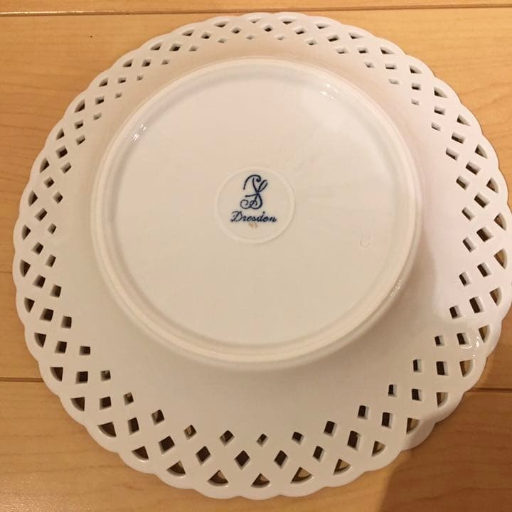 Dresden  ドレスデン　金彩レース飾り皿  ドイツ アンティーク